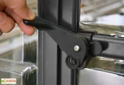 Serre De Jardin En Aluminium Et Polycarbonate Balance – Gris -Solid || Axi || EXIT TOYS Soldes Boutique poignee porte serre balance grey canopia