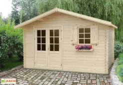 Abri De Jardin En Bois De Sapin Brut Pommier 10 - 34 Mm
