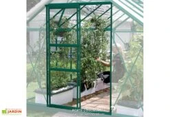 Serre De Jardin En Verre Trempé Lams 8,3 M² - Carvi Vert -Solid || Axi || EXIT TOYS Soldes Boutique porte coulissante serre venus 8300 lams