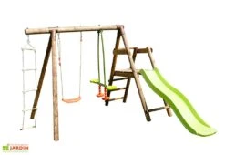 Portique En Bois Traité 5 Enfants Avec Toboggan + 3 Agrès – Murier 7 Portique En Bois Traité 5 Enfants Avec Toboggan + 3 Agrès – Murier -Solid || Axi || EXIT TOYS Soldes Boutique portique 5 places toboggan 3 agres 3