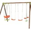 Portique Balançoires Bois Et Métal 2,30 M Bongo 2 Portique Balançoires Bois Et Métal 2,30 M Bongo -Solid || Axi || EXIT TOYS Soldes Boutique portique aire de jeux bois acier bongo 2