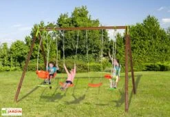 Portique Balançoires Bois Et Métal 2,30 M Bongo -Solid || Axi || EXIT TOYS Soldes Boutique portique aire de jeux bois acier bongo 6