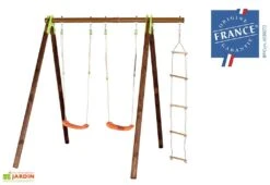 Portique Balançoires Bois Et Métal 2,30 M Xylo 11 Portique Balançoires Bois Et Métal 2,30 M Xylo -Solid || Axi || EXIT TOYS Soldes Boutique portique aire de jeux bois acier xylo 2