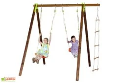 Portique Balançoires Bois Et Métal 2,30 M Xylo 9 Portique Balançoires Bois Et Métal 2,30 M Xylo -Solid || Axi || EXIT TOYS Soldes Boutique portique aire de jeux bois acier xylo 4