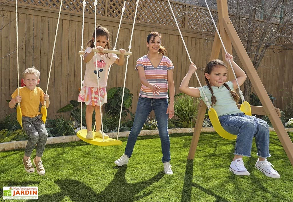 KidKraft Aire De Jeux En Bois Portique Balançoires Et Toboggan – Hideway Haven 8 KidKraft Aire De Jeux En Bois Portique Balançoires Et Toboggan – Hideway Haven – Image 6