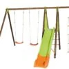 Portique Balançoires + Toboggan Bois Et Métal Xalto -Solid || Axi || EXIT TOYS Soldes Boutique portique aire jeux bois trigano xalto