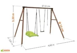 Portique Adulte En Bois Avec Balançoire Bateau – Galdar Bateau Soulet -Solid || Axi || EXIT TOYS Soldes Boutique portique balancoires bois galdar bateau soulet