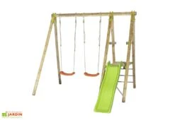 Portique Balançoires + Toboggan Bois Dani