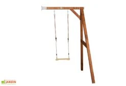Axi Portique En Bois Mural Balançoire Simple Marron