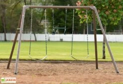 Lifetime Portique Balançoires Et Trapèze En Métal – Kids Swing Set