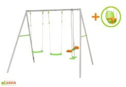 Portique Balançoire Métal Axion 2,20m Paul + Siège Bébé -Solid || Axi || EXIT TOYS Soldes Boutique portique metal enfant axion balancoire bebe face a face paul 1