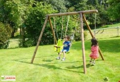 Portique En Bois Pour Enfants De 3 à 12 Ans Avec 3 Agrès - Tiago -Solid || Axi || EXIT TOYS Soldes Boutique portique tiago 3 agres 1