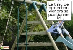 Portique Toboggan Et Balançoires En Bois Comanche 2,30 M -Solid || Axi || EXIT TOYS Soldes Boutique portique toboggan bois balancoires comanche 4