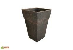Roto Pot De Fleurs Extérieur En Polyéthylène Et Bois 30 X 45 Cm Quadro S -Solid || Axi || EXIT TOYS Soldes Boutique pot de fleurs exte rieur en polye thyle ne et bois 30x45cm quadro s cuivre