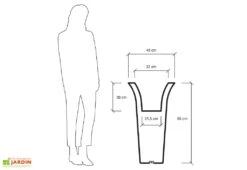 Pot De Fleurs Lumineux En Polyéthylène Domus – Ø 48 X 85 Cm -Solid || Axi || EXIT TOYS Soldes Boutique pot de fleurs jardin