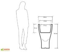 Pot De Fleurs Lumineux En Polyéthylène Domus – Ø 58 X 100 Cm -Solid || Axi || EXIT TOYS Soldes Boutique pot de fleurs lumineux blanc perle 2