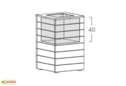Bac à Fleurs En Bois Selekt (45x45x76) -Solid || Axi || EXIT TOYS Soldes Boutique pot de fleurs selekt jardipolys 45 x 45 x 76 cm 1