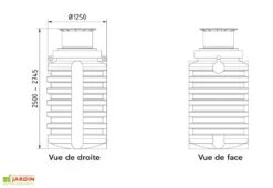 Puits En Polyéthylène à Enterrer Avec Dôme Coulissant 2000 L -Solid || Axi || EXIT TOYS Soldes Boutique puits polyethylene a enterrer plastique 2200l 2