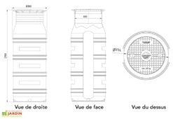 Puits En Polyéthylène à Enterrer 950 L -Solid || Axi || EXIT TOYS Soldes Boutique puits polyethylene a enterrer plastique 950l 2