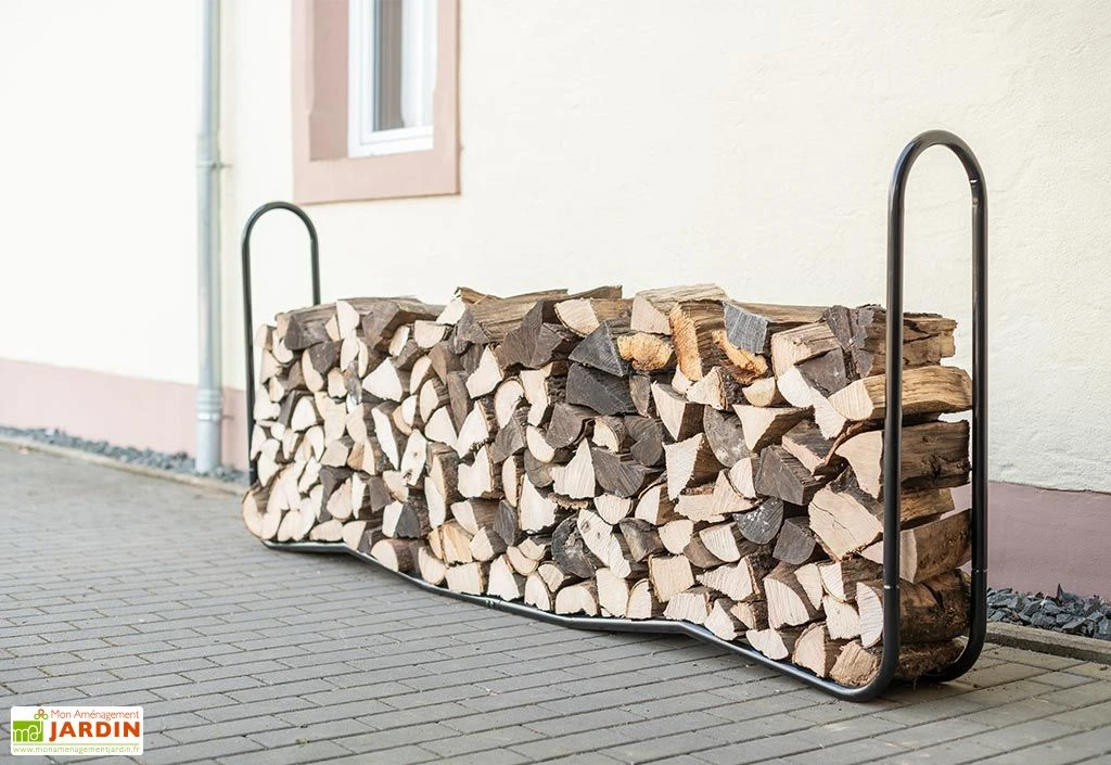 Porte-bûches En Acier Inoxydable – 244 Cm 4 Porte-bûches En Acier Inoxydable – 244 Cm – Image 2