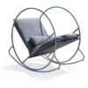 Rocking Chair De Jardin En Inox Et Textilène - Caprera -Solid || Axi || EXIT TOYS Soldes Boutique rocking chair exterieur inox caprera