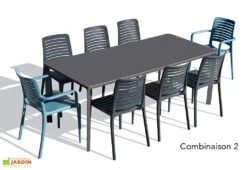 Salon De Jardin : 1 Table 200 X 90 Cm + 6 Chaises + 2 Fauteuils – Park -Solid || Axi || EXIT TOYS Soldes Boutique salon de jardin