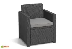Keter Salon De Jardin En Résine Tressée 4 Places - Merano -Solid || Axi || EXIT TOYS Soldes Boutique salon de jardin bas keter fauteuil