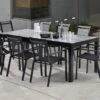 Salon De Jardin HPL Star : Table Extensible Alu + 8 Fauteuils 2 Salon De Jardin HPL Star : Table Extensible Alu + 8 Fauteuils -Solid || Axi || EXIT TOYS Soldes Boutique salon de jardin hpl aluminium 12 personnes noir