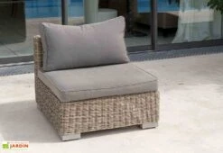 Salon De Jardin Résine Tressée Beige Montmartre - 7 Pièces -Solid || Axi || EXIT TOYS Soldes Boutique salon de jardin re sine tresse e beige montmartre 7 pie ces 2