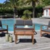 Salon De Jardin En Bois D’acacia Sassari – 4 Places -Solid || Axi || EXIT TOYS Soldes Boutique salon jardin 4 places bois piscine