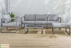 Salon De Jardin 5 Places En Aluminium - Lima -Solid || Axi || EXIT TOYS Soldes Boutique salon jardin 5 places alu lima gris