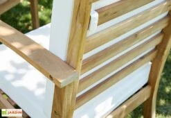 Salon De Jardin 6 Places Acacia – 1 Canapé, 1 Table Basse 2 Fauteuils -Solid || Axi || EXIT TOYS Soldes Boutique salon jardin acacia blanc 2