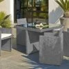 Salon De Jardin En Résine Tressée Encastrable Gris : 1 Table + 4 Fts -Solid || Axi || EXIT TOYS Soldes Boutique salon jardin acier resine tressee grise 4places encastrable