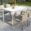 Salon De Jardin : 1 Table Aluminium 120 X 80 Cm + 4 Fauteuils – Dock -Solid || Axi || EXIT TOYS Soldes Boutique salon jardin alu 4 fauteuils