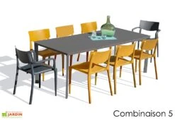 Salon De Jardin : 1 Table 200 X 90 Cm + 6 Chaises + 2 Fauteuils – Town 13 Salon De Jardin : 1 Table 200 X 90 Cm + 6 Chaises + 2 Fauteuils – Town -Solid || Axi || EXIT TOYS Soldes Boutique salon jardin alu 8 places gris anthracite jaune 1