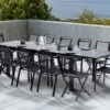Salon De Jardin HPL Star : Table Extensible + 8 Fauteuils + 4 Chaises -Solid || Axi || EXIT TOYS Soldes Boutique salon jardin alu hpl star table extensible 8 fauteuils 4 chaises pliantes