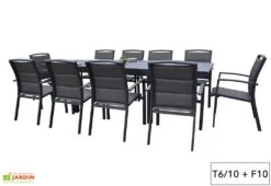 Salon De Jardin Aluminium Modulo Gris Anthracite (TB + FT) -Solid || Axi || EXIT TOYS Soldes Boutique salon jardin aluminium gris anthracite modulo 4 12 personnes 3