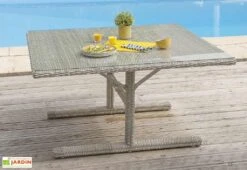 Salon De Jardin En Aluminium Et Résine Tressée Oceane Lunch – 8 Places -Solid || Axi || EXIT TOYS Soldes Boutique salon jardin aluminium resine tressee 8 places oceane lunch 3