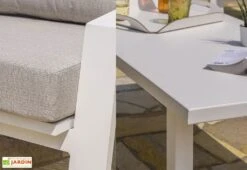 Salon De Jardin En Aluminium Blanc Table Canapé 5 Places - Ibiza 9 Salon De Jardin En Aluminium Blanc Table Canapé 5 Places - Ibiza -Solid || Axi || EXIT TOYS Soldes Boutique salon jardin aluminium table basse canape 5places ibiza 1