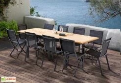 Salon De Jardin Bali : Table Extensible + 6 Fauteuils + 4 Chaises -Solid || Axi || EXIT TOYS Soldes Boutique salon jardin aluminium wilsa 603043
