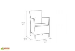 Keter Salon De Jardin En Résine Tressée 2 Places - Iowa -Solid || Axi || EXIT TOYS Soldes Boutique salon jardin balcon iowa dimension