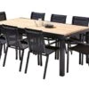 Salon De Jardin Bali Aluminium Et Teck : Table Extensible + 8 Fauteuils