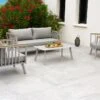 Salon De Jardin 5 Places En Aluminium Napoli Gris -Solid || Axi || EXIT TOYS Soldes Boutique salon jardin bas aluminium bois composite