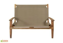 Salon De Jardin En Bois D’Acacia Et Tissu 4 Places Primavera Taupe -Solid || Axi || EXIT TOYS Soldes Boutique salon jardin bois acacia 4 places 5