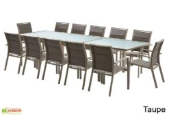 Salon De Jardin Modulo : Table Extensible + 12 Fauteuils -Solid || Axi || EXIT TOYS Soldes Boutique salon jardin modulo wilsa table extensible 12 fauteuils aluminium verre 3