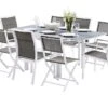 Salon De Jardin Modulo : Table Extensible + 4 Fauteuils + 4 Chaises -Solid || Axi || EXIT TOYS Soldes Boutique salon jardin modulo wilsa table extensible 4fauteuils 4chaises aluminium verre