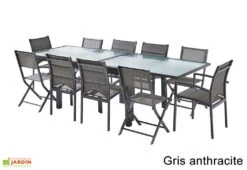 Salon De Jardin Modulo : Table Extensible + 6 Fauteuils + 4 Chaises -Solid || Axi || EXIT TOYS Soldes Boutique salon jardin modulo wilsa table extensible 6fauteuils 4chaises aluminium verre 4