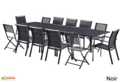Salon De Jardin Modulo : Table à Rallonge + 8 Fauteuils + 4 Chaises -Solid || Axi || EXIT TOYS Soldes Boutique salon jardin modulo wilsa table extensible 8 fauteuils 4 chaises aluminium verre 3