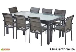 Salon De Jardin Modulo : Table Extensible + 8 Fauteuils -Solid || Axi || EXIT TOYS Soldes Boutique salon jardin modulo wilsa table extensible 8 fauteuils aluminium verre 1