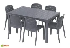 Salon De Jardin En Résine – 6 Personnes